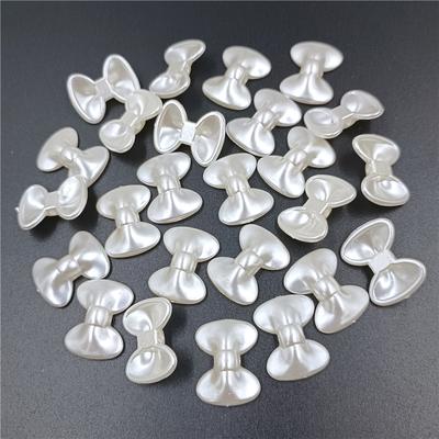 Home Partyzubehör Material ABS Schmuckherstellung Ohrringe Zubehör Mit Loch Acrylperle Schleifenform Imitationsperle DIY Handgemacht Kinder Halskette