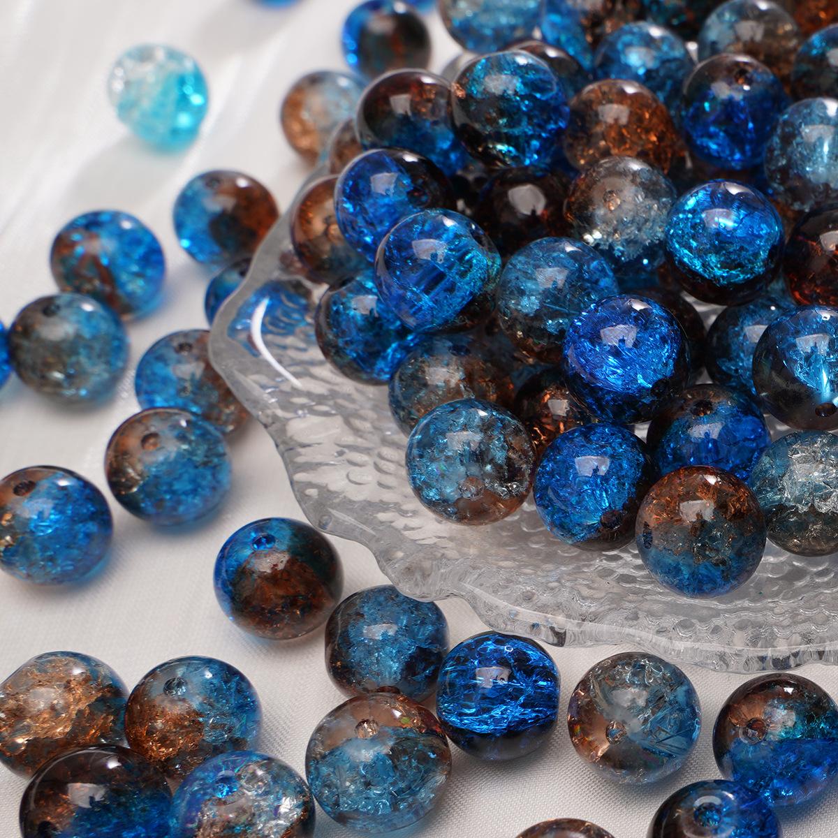 

Стекло Дуплекс Взрыв Кристалл Кракле Бусины Ручной Работы Бисероплетение Материалы Браслет Ожерелье Глазурь Бусины Рассыпчатые Сломанные Бусины Бусины для Изготовления Ювелирных Изделий 8mm About 50 pieces