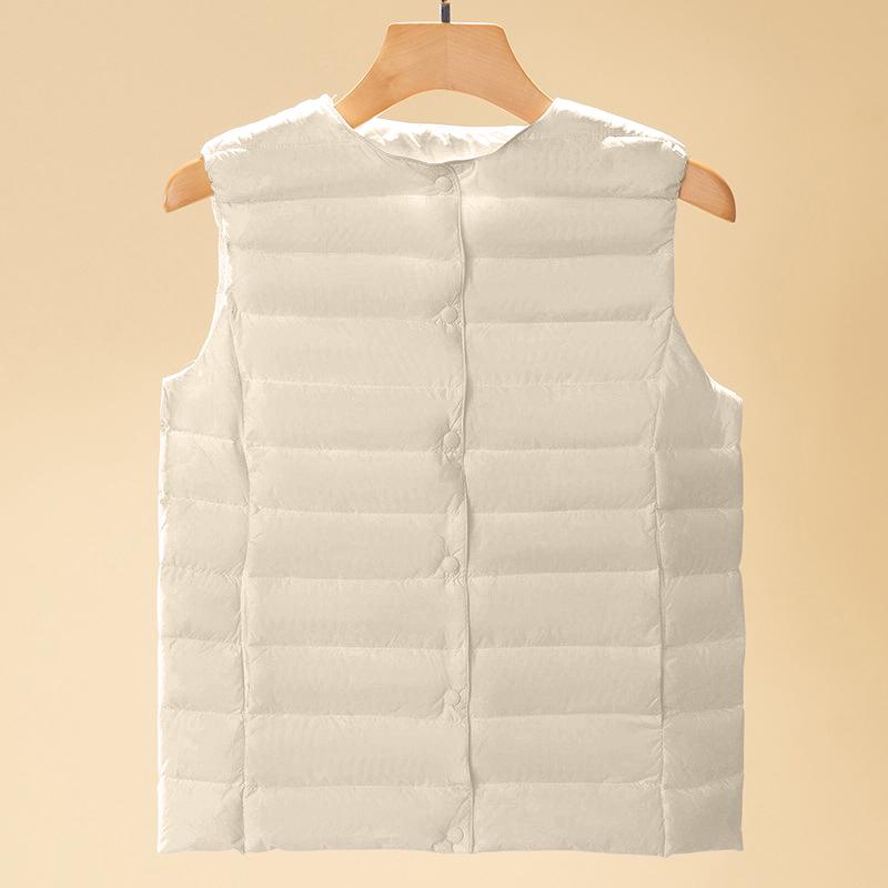 Women's Lightweight Down Jacket, Color, Down Vest With Pockets