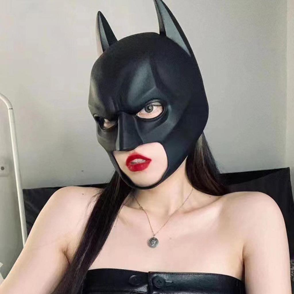 Adult Batman Full Mask Skin Friendly Breathable Latex Mask Suitable for Ball Halloween Carnival