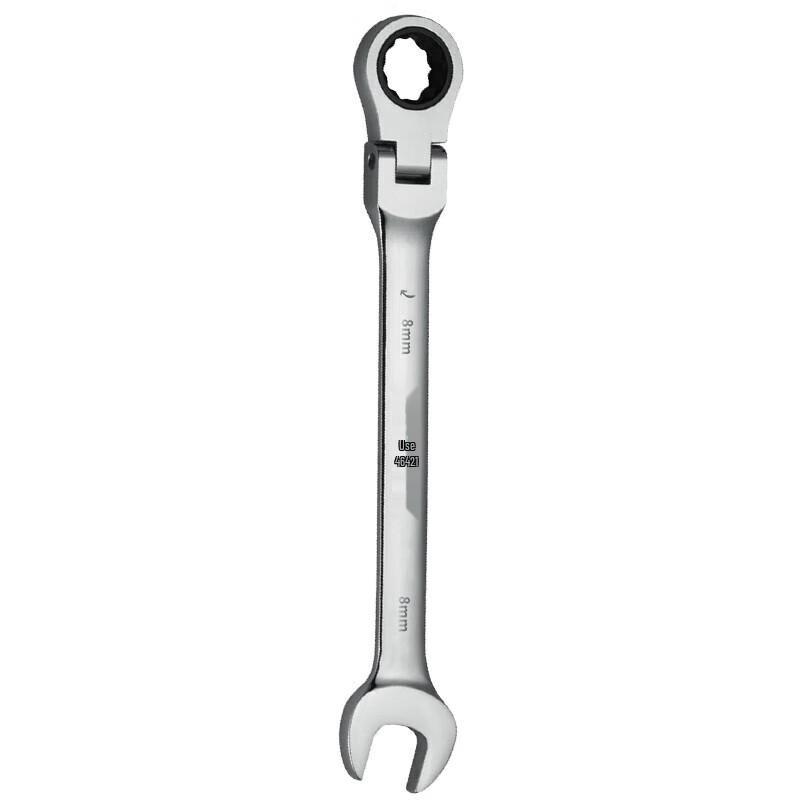 SATA Fully Polished Flex-Head Ratchet Wrench