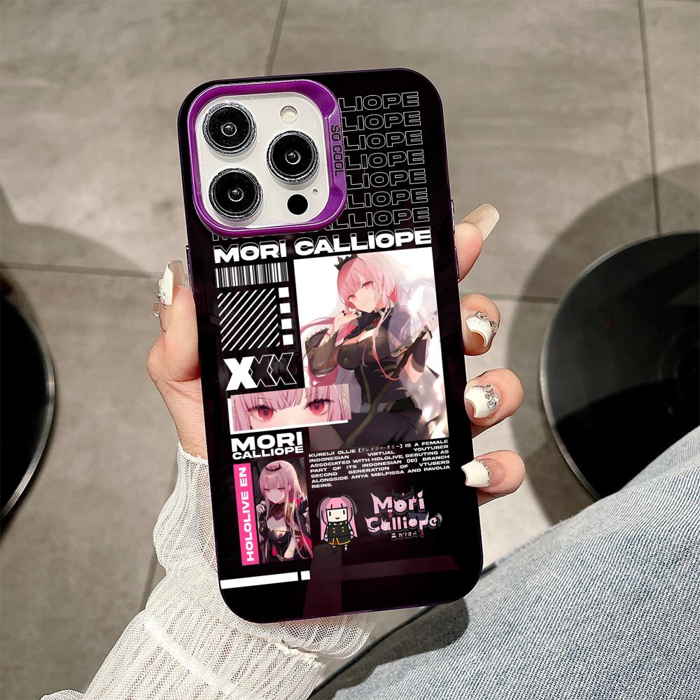 Holo Mori Calliope Purple Translucent Mobile Phone Case for iPhone 17 16 15 14 13 12 11 X XR XS Air Pro Max Plus Colorful Cover
