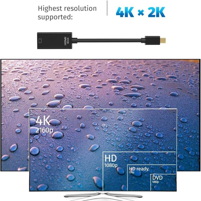 Mini DP Thunderbolt to HDMI-compatible Adapter Connecto Converter 4K 2K 1080P For MacBook surface laptop TV monitor projector