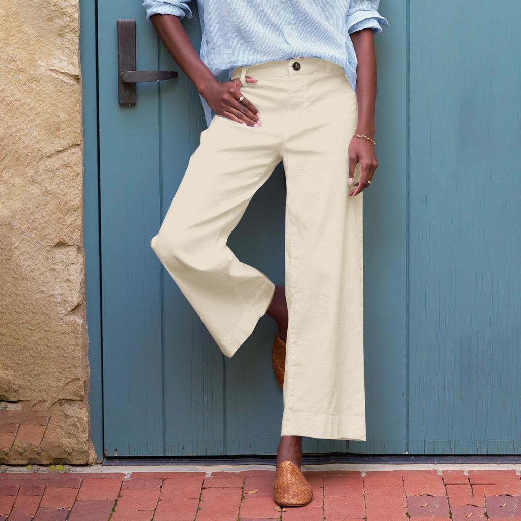 Women's High Waist Wide Leg Pants In Multiple Colors