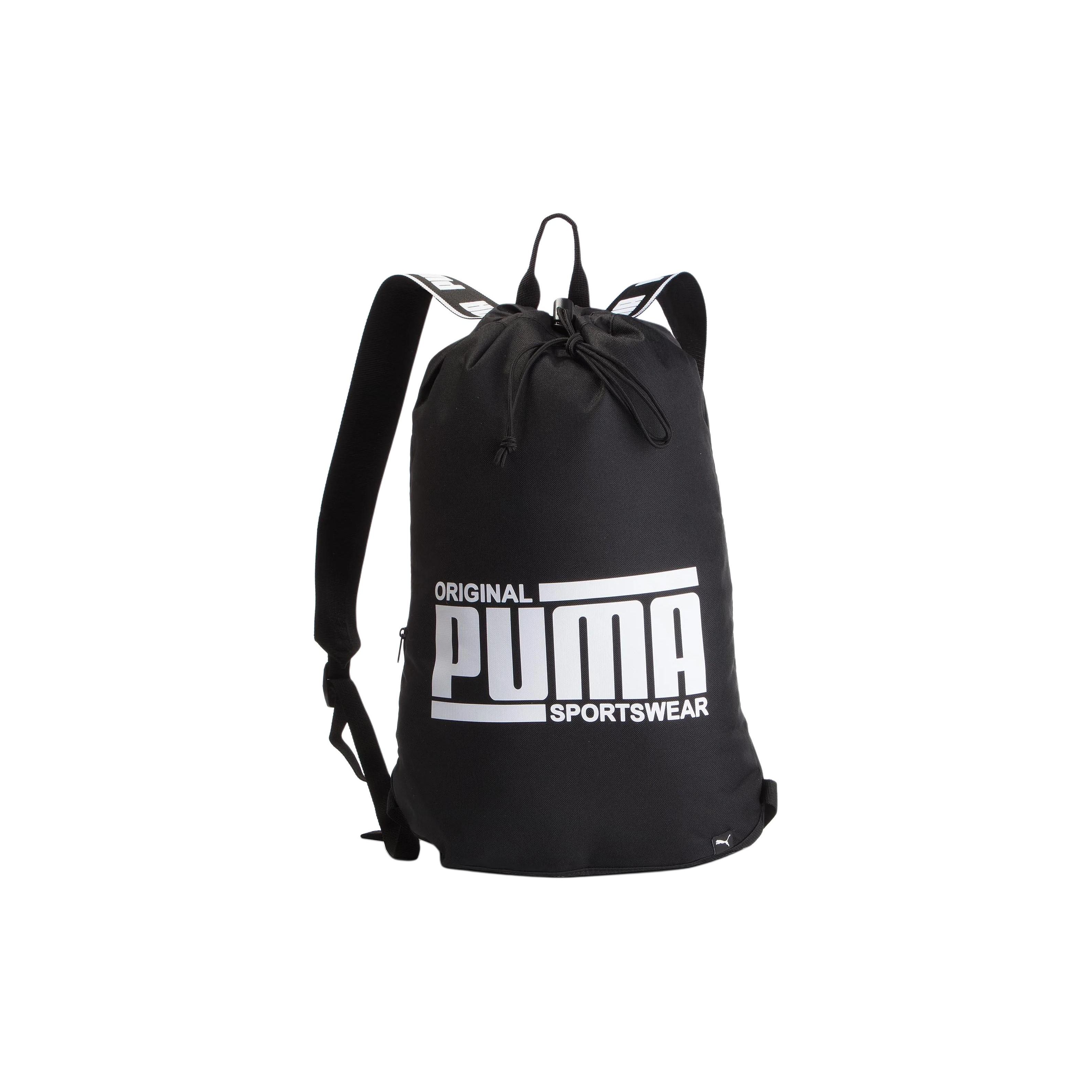 Puma Sole Smart New Print Fabric Backpack Regular Unisex Couple Unisex backpack Black 075818-01 Black