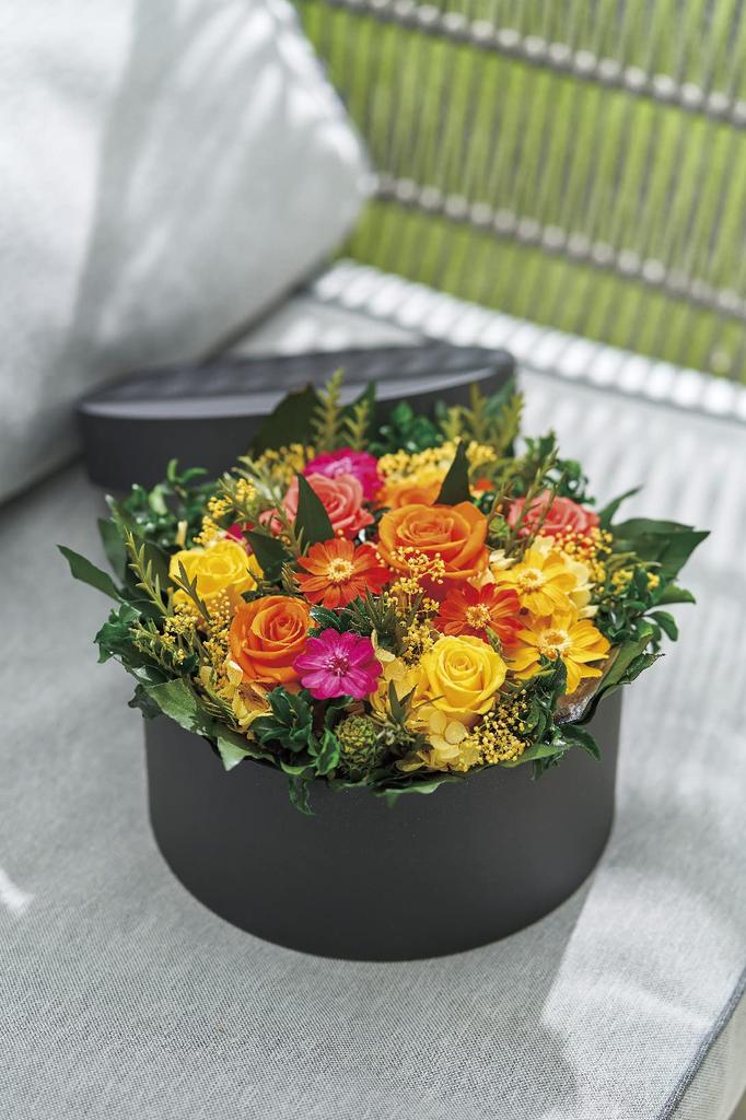 Daichi Farm Preserved Flower Rose Izumi Fruity Orange Approx. Diameter 3.5-4.5cm x Height 3-3.5cm 9 blooms DO003480-351