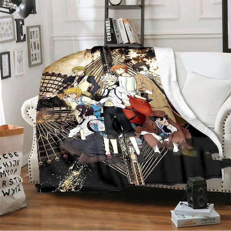 Manga Bungo Stray Dogs Dazai Osamu Throw Blanket Sheets On The Bed Blanket On The Sofa Decorative Lattice Bedspreads Sofa Covers