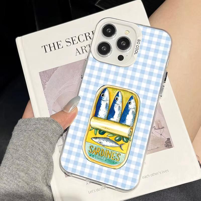 

Чехол для телефона с забавным рисунком «Цветная рыба-сардина» для Samsung Galaxy S26 S25 Ultra S24 S23 FE S22 S21 Plus A56 A55 Жесткая матовая крышка Galaxy S26 белый