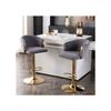 Tabouret De Bar - MUVOE - Lift - Réglable En Hauteur - Velours - Lot De 2