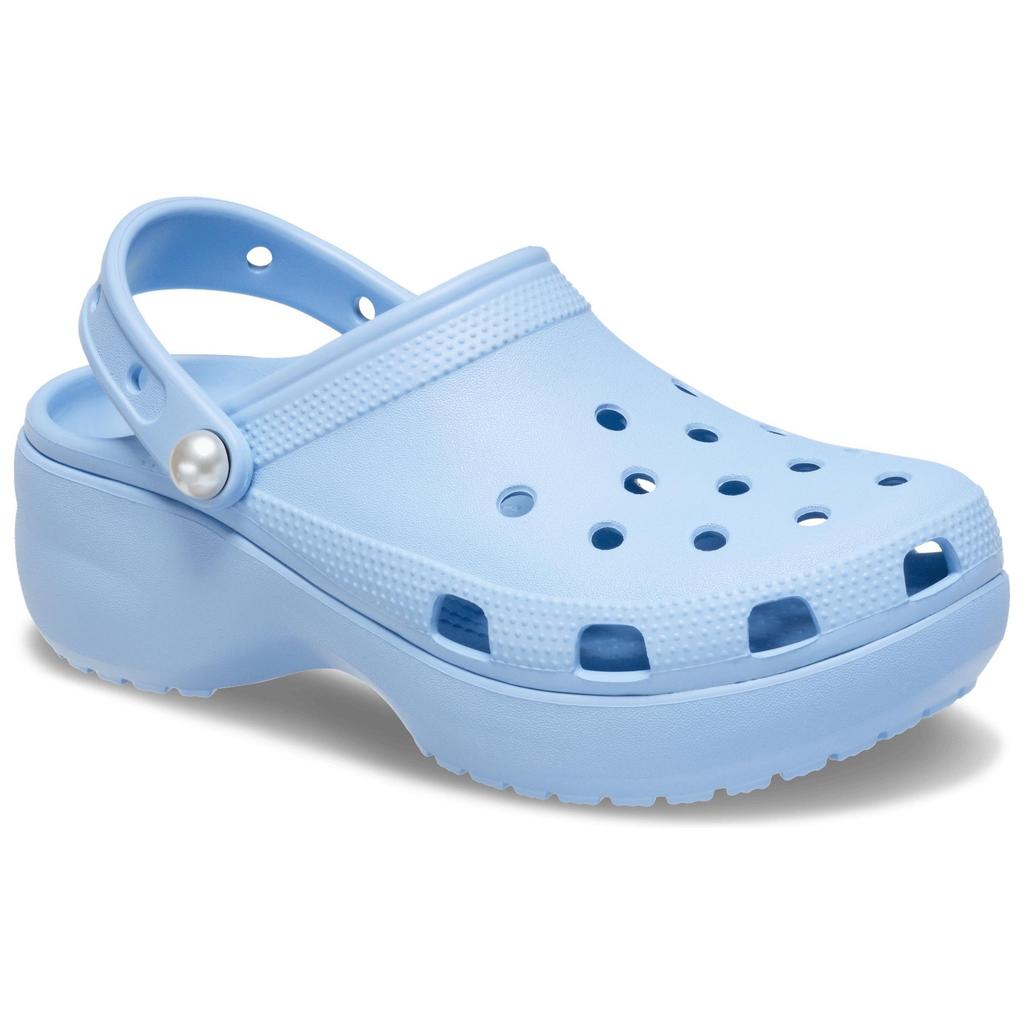 Crocs Classic Platform Pearl Clog EVA Comfortable and Versatile Hole Shoes Women's Blue