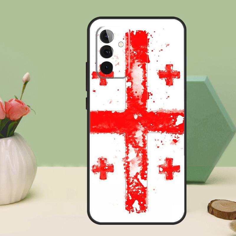 Georgia Grunge Flag For Samsung Galaxy A36 A56 A54 A34 A14 A06 A16 A26 A12 A32 A52 A13 A33 A53 A15 A35 A55 Case