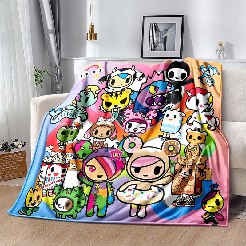 Tokidoki Blanket,portable and Suitable for All Seasons, Making A Unique Birthday Gift.A Soft Flannel Blanket