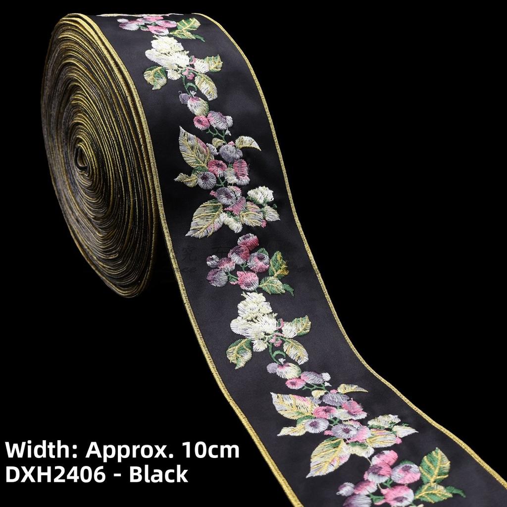 New Chinese Style Embroidered Lace Trim Fabric Collar Decoration for Hanfu Ancient Costume  Skirt Head And Shirt