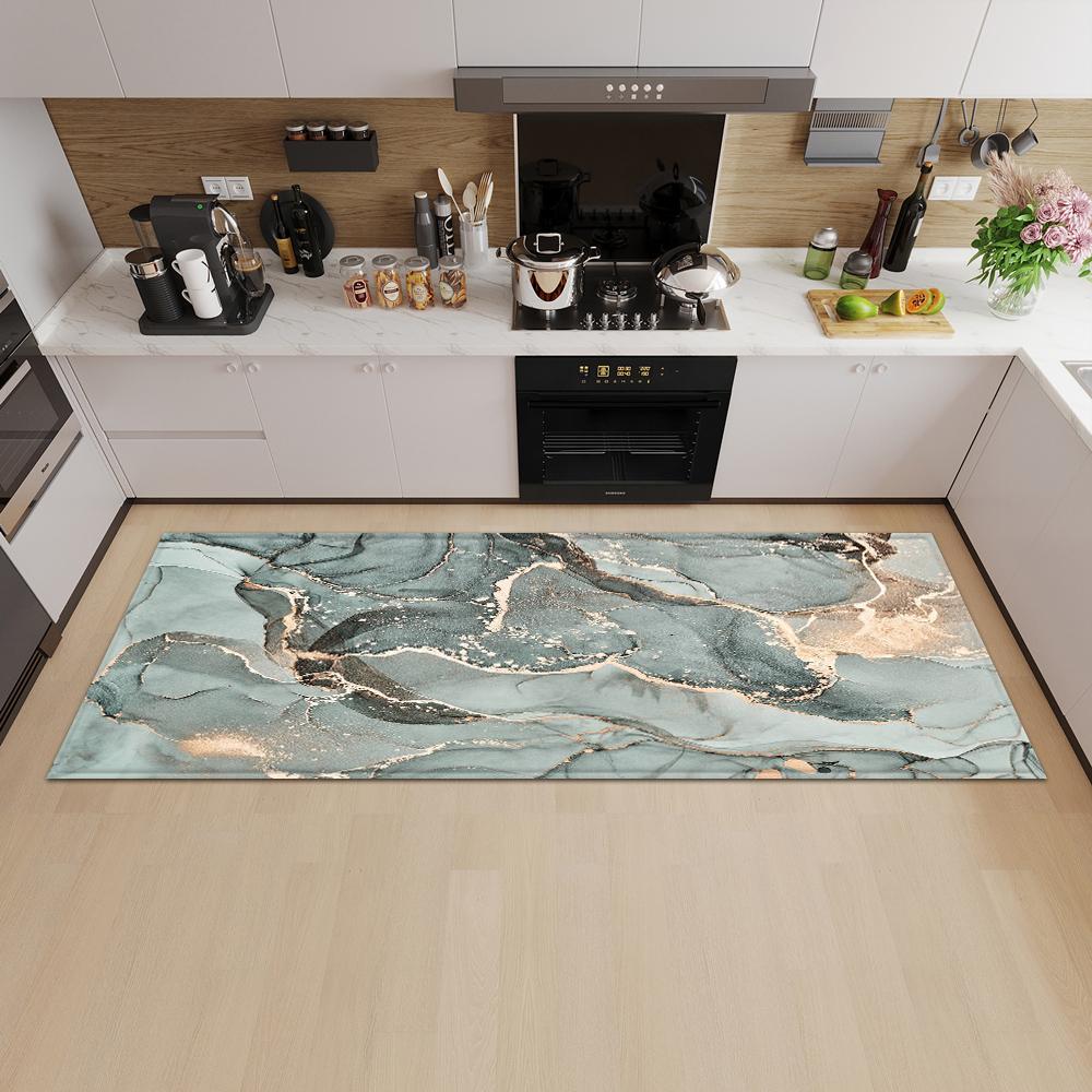 Marble Kitchen Mat Porch Door Mat Bathroom Door Floor Carpet Bedroom Corridor Non-slip Mat