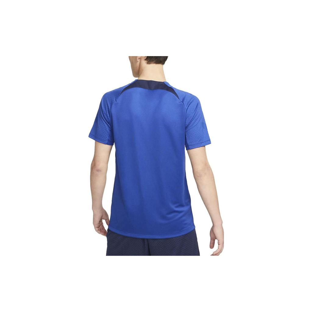 Nike Color Block Letter Logo Print Crew Neck Pullover Short Sleeve T-Shirt Men T-Shirts Blue DJ8586-496