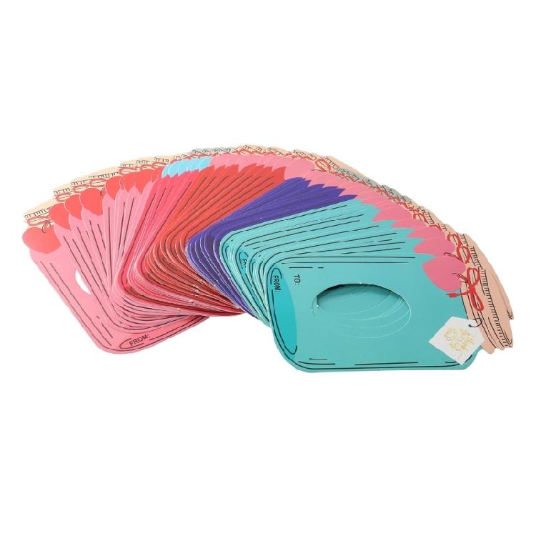 50pcs Valentines Card for Kids for School Kids Child Colorful Jar Candy Pouches