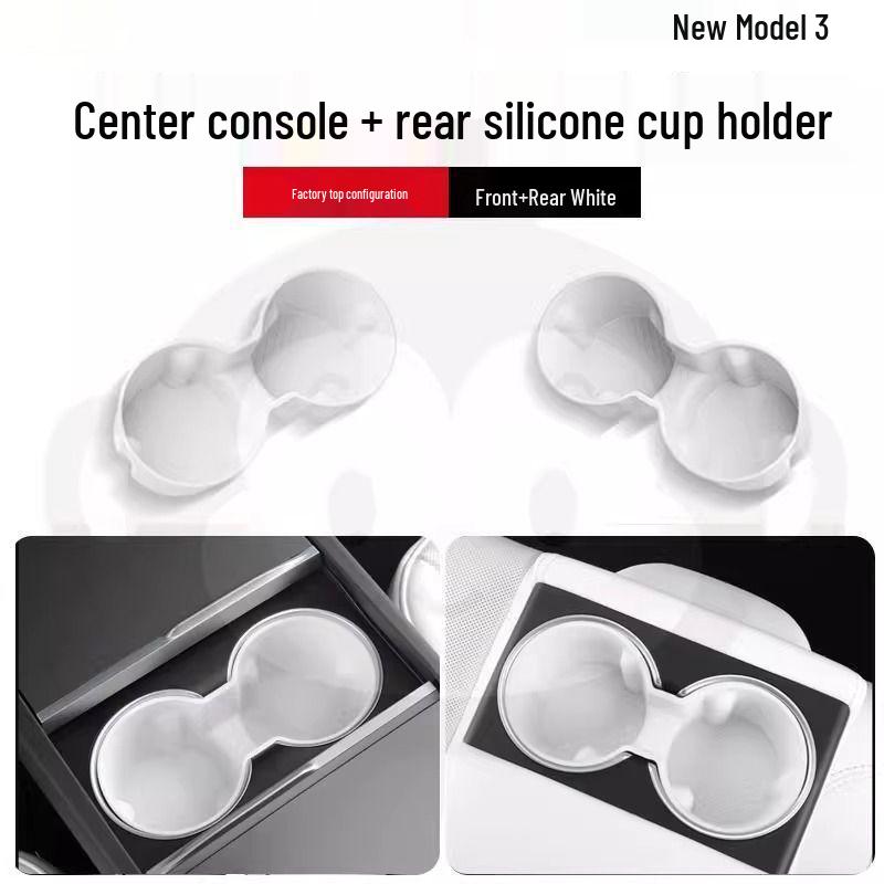 Совместимый держатель для стакана для Tesla Model Y Facelift (2025) Центральная консоль