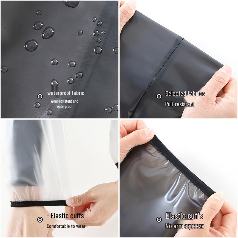 Transparent TPU Waterproof and Oil-resistant Kitchen Sleeves - Durable, Stain-proof, and Thickened for Adult Protection