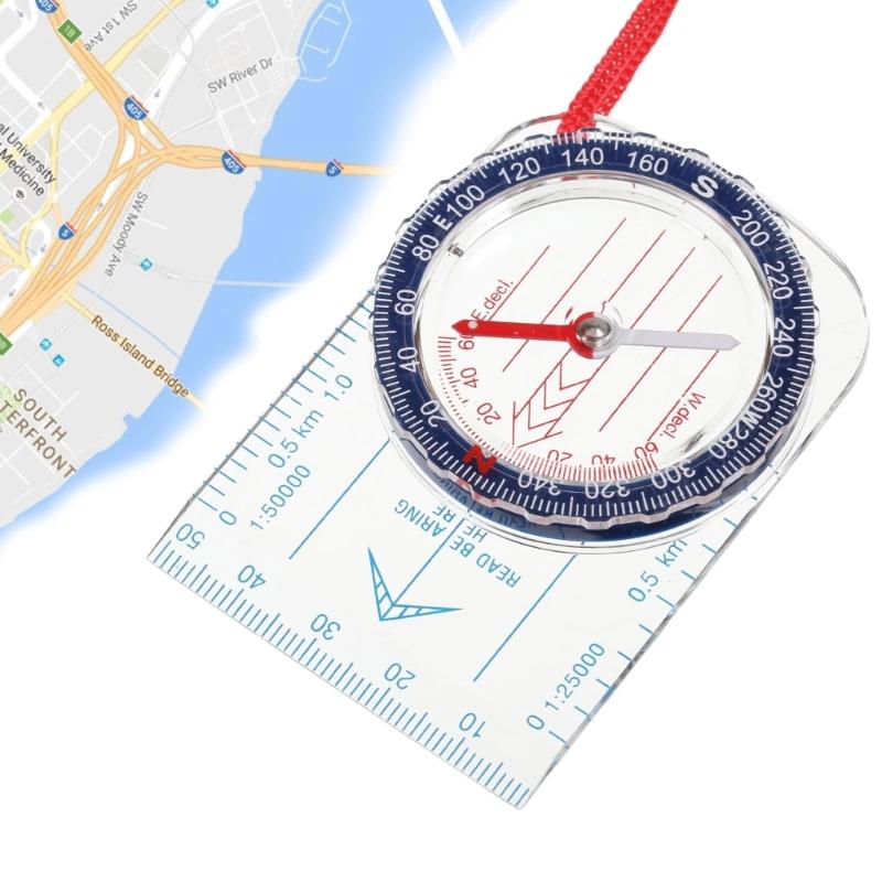 Multifunctional Keychains Compasses Portables Navigation Hiking Equipment for Campers and Explorers