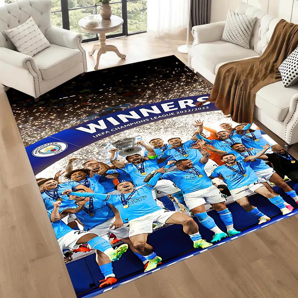 Manchester City Area Rug Design For Bedrooms Outdoor Dormitory Study Room Antislip Carpet Anime Office Decor Best For Christmas
