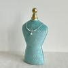 Jewelry Bust Stand Velvets Surfaces Alloy Structure Modern Design Trade Show Retail Display Accessories Organizers