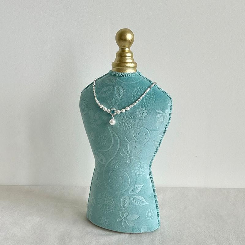 Jewelry Bust Stand Velvets Surfaces Alloy Structure Modern Design Trade Show Retail Display Accessories Organizers
