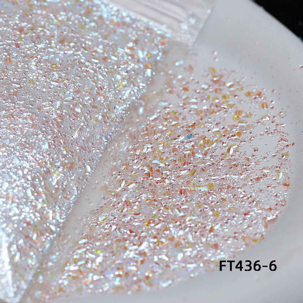 Super Flash Iridescent Nail Art Glitter: Ultra-Thin, Translucent, Resin Drip, Hemp Flowing, Oil-Filled Glitter