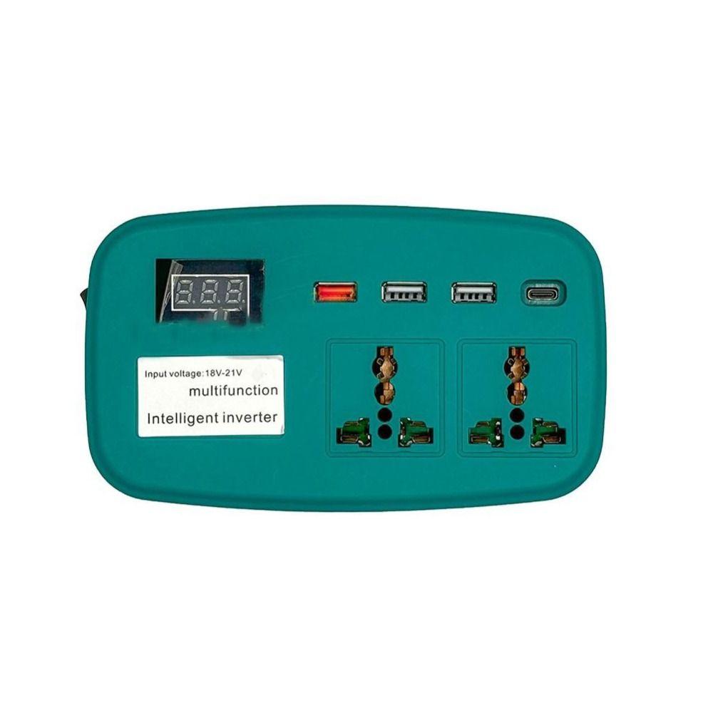 Компактний літієвий інвертор постійного струму 21 В на 220 В, потужний перетворювач живлення, розумний багатофункціональний інвертор для акумулятора