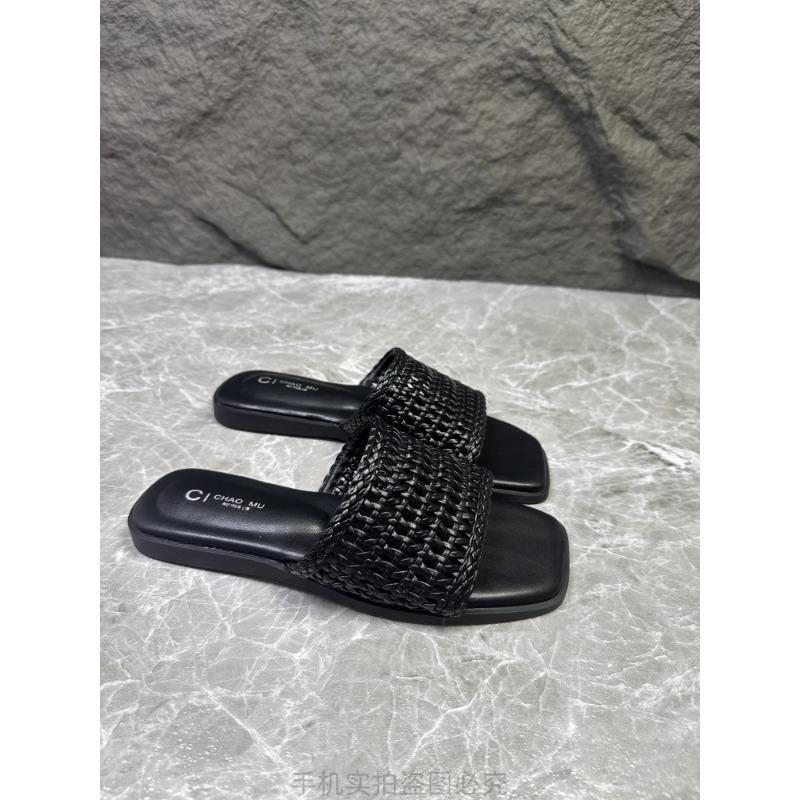 

Hollowed-out Fishing Net Half-slippers Women s Summer Versatile Casual Shoes Beach Flip-flops 40 чёрный