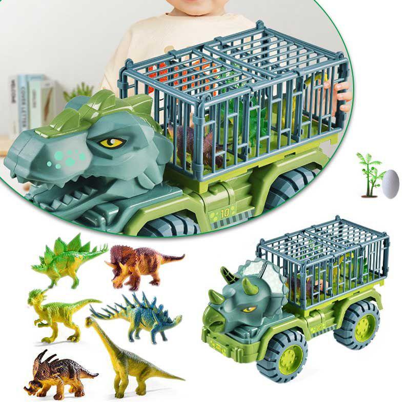 Dinosaur Triceratops Trucks Tyrannosaurus Figure Monster Excavators Engineering