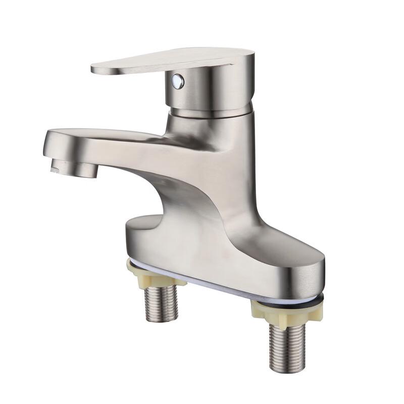 VEMUSE 304 Stainless Steel Dual-Handle Washbasin Faucet