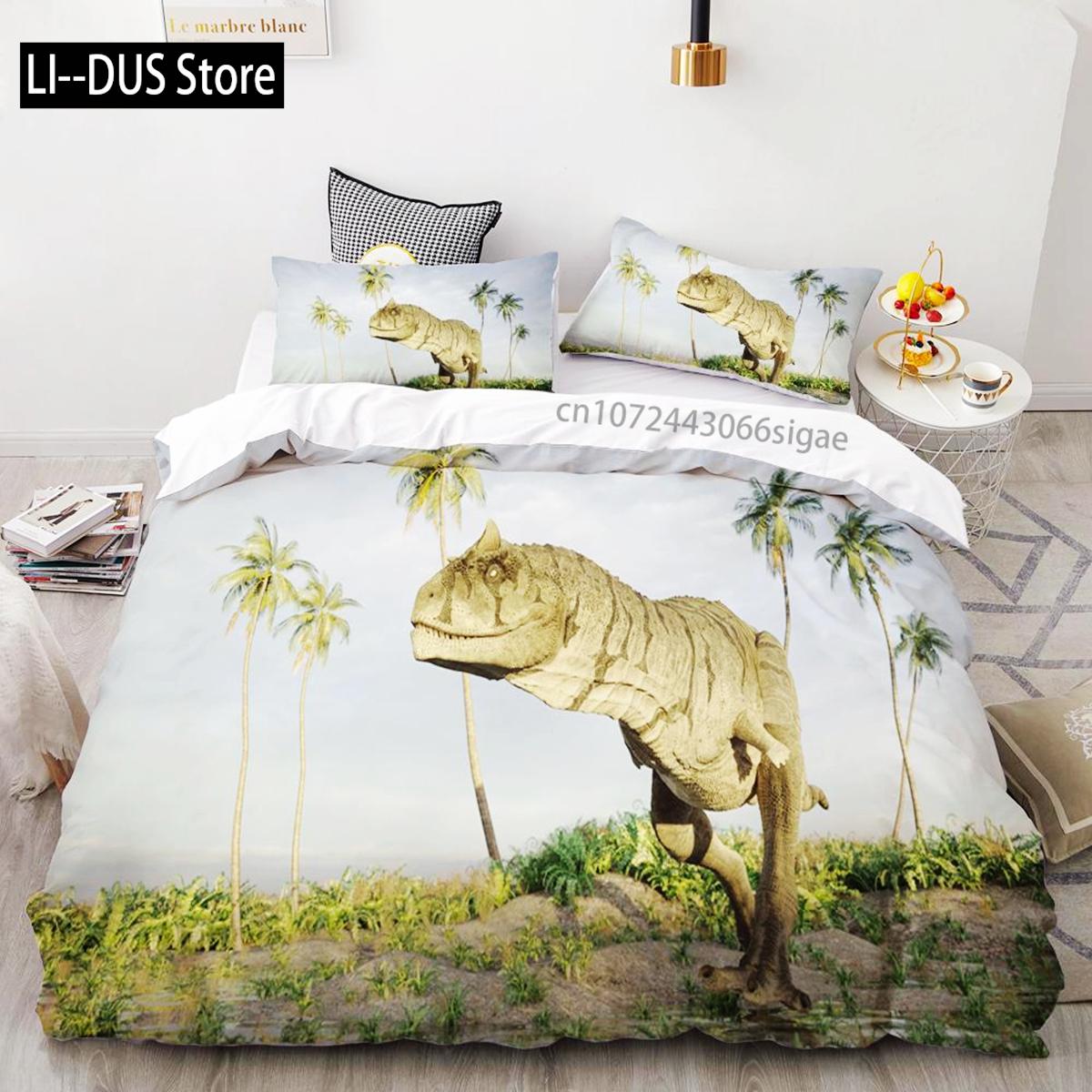 

Comforter Dinosaur Twin Size Polyester Jurassic World Park Dinosaur Prints Twin Bedding Set For Kids Teen Boys Comforter (quilt)-EU Single(135*200cm)3pcs
