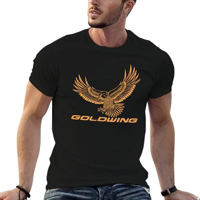 Goldwing T-Shirt für Motorrad T-Shirt grafische T-Shirts Herrenhemden Herren Baumwolle bedruckte Hemden m