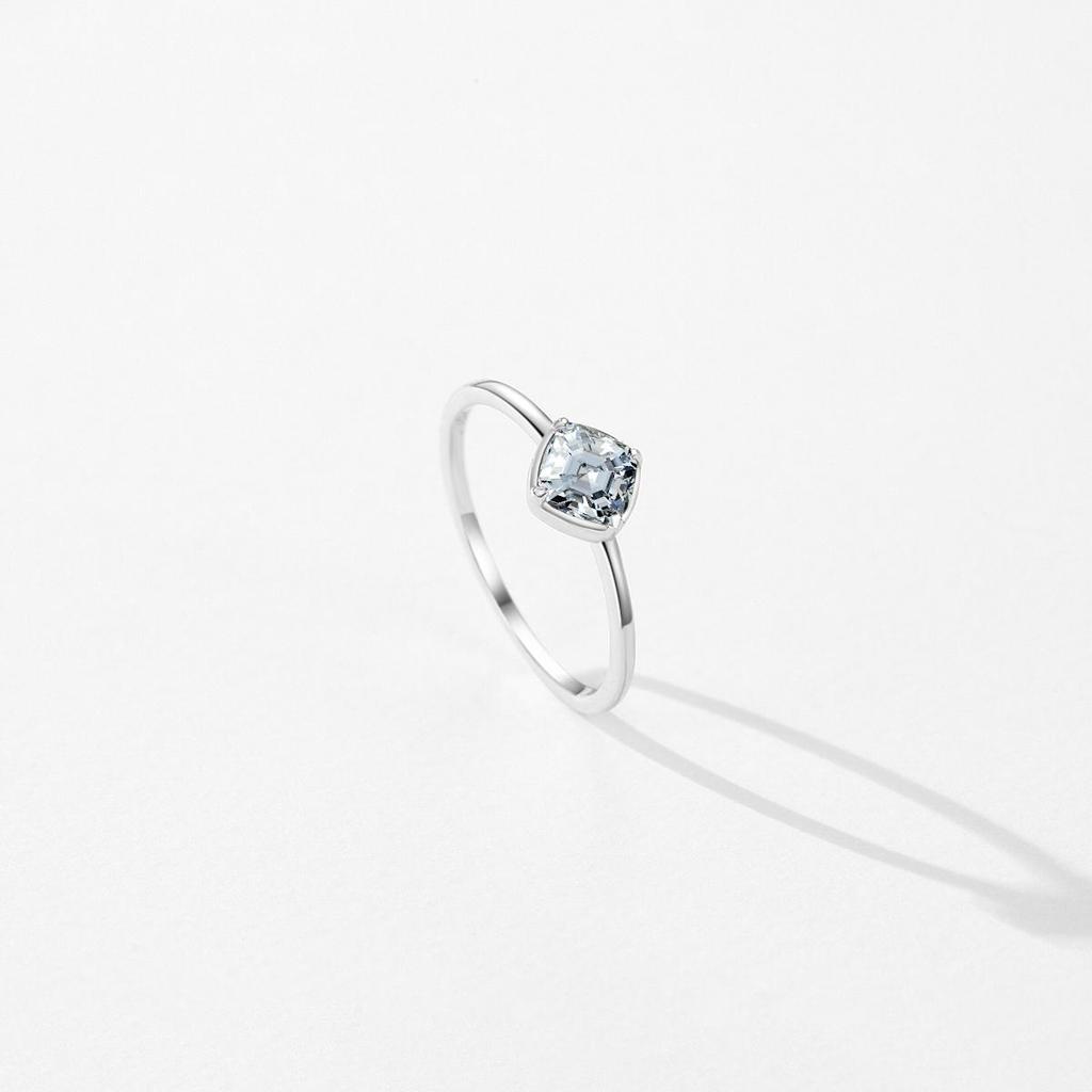 MODIAN 925 Sterling Silver Emerald Cut Square CZ Fashion Ring Classic Basic Design Fine Jewelry For Girls Women Christmas Gifts