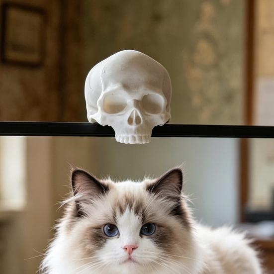 Skull Decoration Snap-On Monitor Clip 3D Printed Miniature Skull Figurine for Computer TV Screen Edge Unique Gothic Style Desktop Ornament Home Office