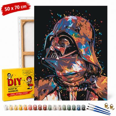 Picture for Painting by Numbers with Frame Abstract Darth Vader 50x70