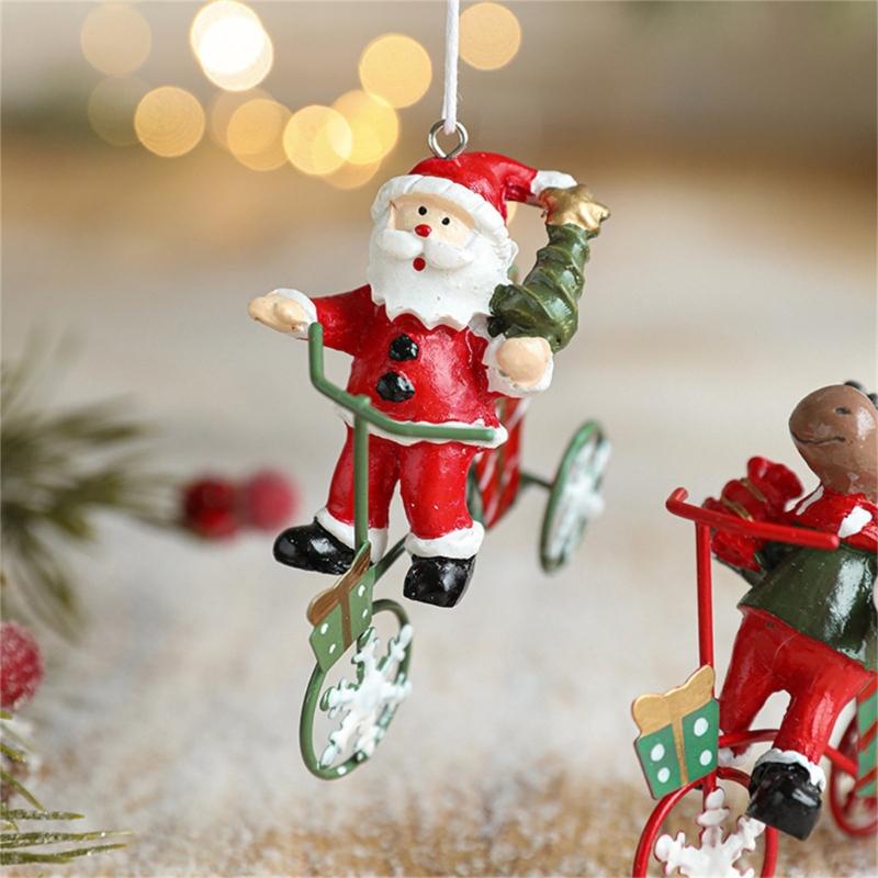 Miniature Christmas Hanging Ornament Miniature Christmas Hanging Ornament Delicate Iron Resin Holiday Tree Adornment