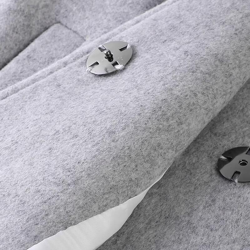 Women's Waist-Cinching Professional Wool Blend Coat