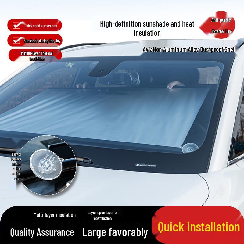 Car Sunshade Umbrella - Windshield Heat Insulation & UV Protection, Sun Shade Window Curtain for Car Interior