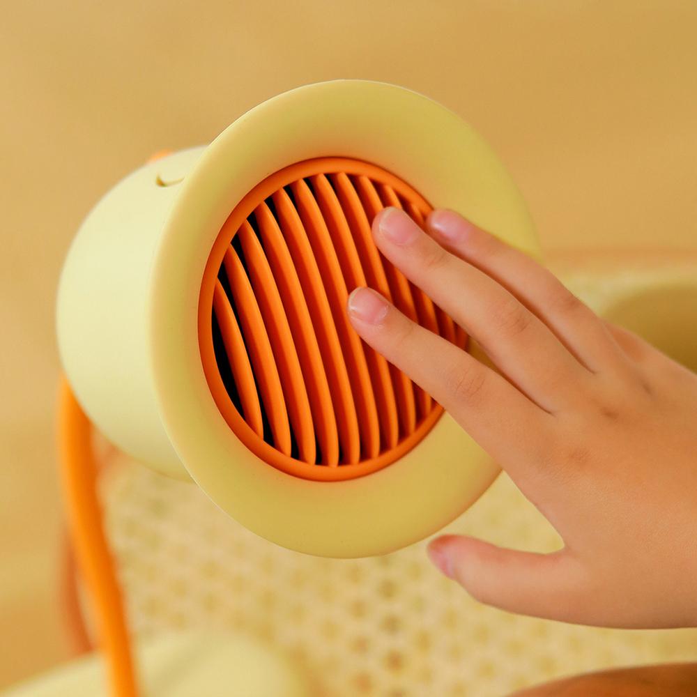 

BCASE Sunflower Clip-on Fan Mosquito Repellent Portable Mute Cooling Fan for Dormitory Stroller Yellow