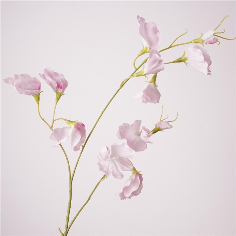 Lifelike Artificial Pea Flower Hydrating Fake Plants Elegant Silk Pea Branch  Living Room