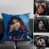 Hot Singer S-Selena G-Gomez Pillow Case Home Dorm Chair Back Short Plush Double-Sided Printing Office Nap Time Cushion Cover