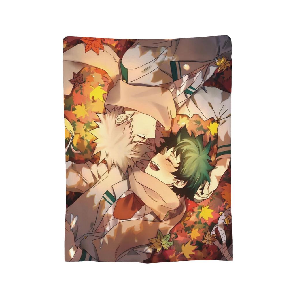 Bakudeku My Hero Academia Anime Blanket Fleece Spring Autumn Breathable Ultra-Soft Throw Blankets for Bed Bedroom Rug Piece