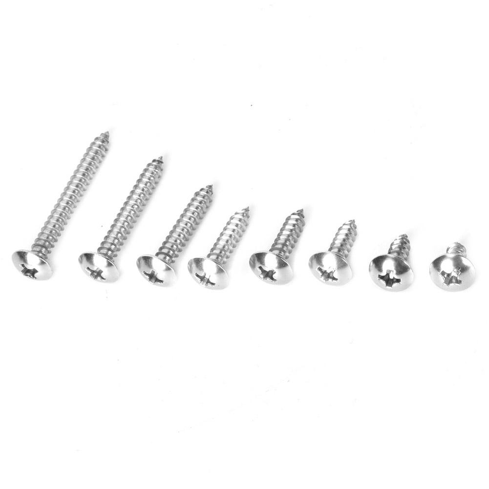 200pcs Self Tapping Screw Cross M3.5 304 Stainless Steel Cross Flat  Head Combination Set