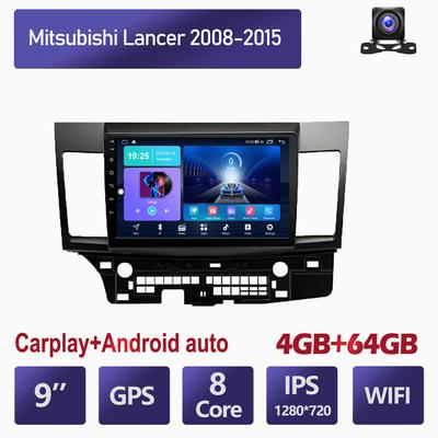 10 inç Android Carplay Mitsubishi Lancer 2008-2015 için araba radyo multimedya Video oynatıcı GPS navigasyon WIFI 4 + 64GB