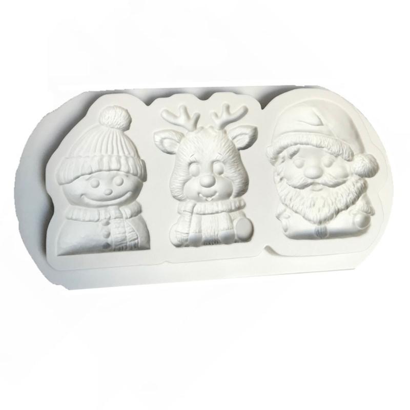 Santa Snowflake Silicone Cake Pan Effective Flexible Molds for Chocolate Ice Treat Pastry Creation