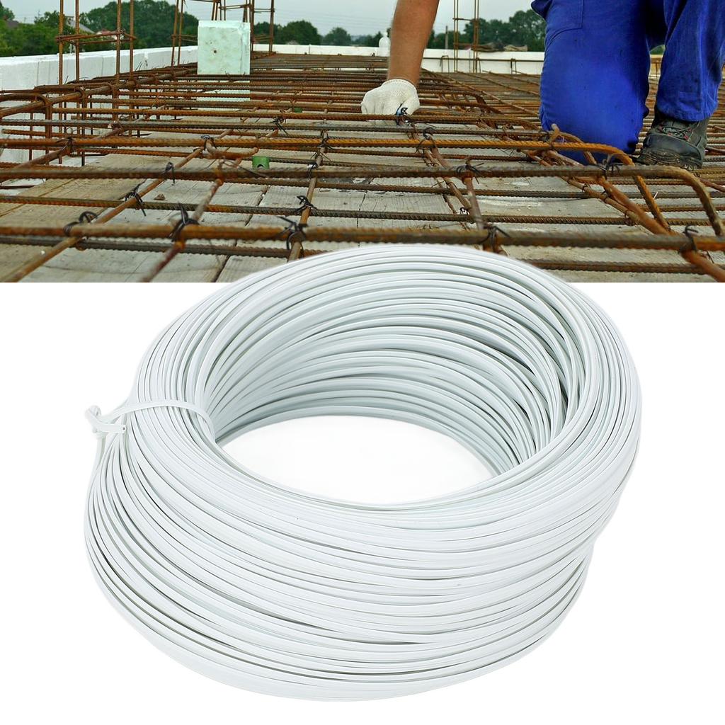 Reinforcing Steel Tying Wire 0.55 Flat Type 85m Length Galvanised Iron and PVC   Tie Wire
