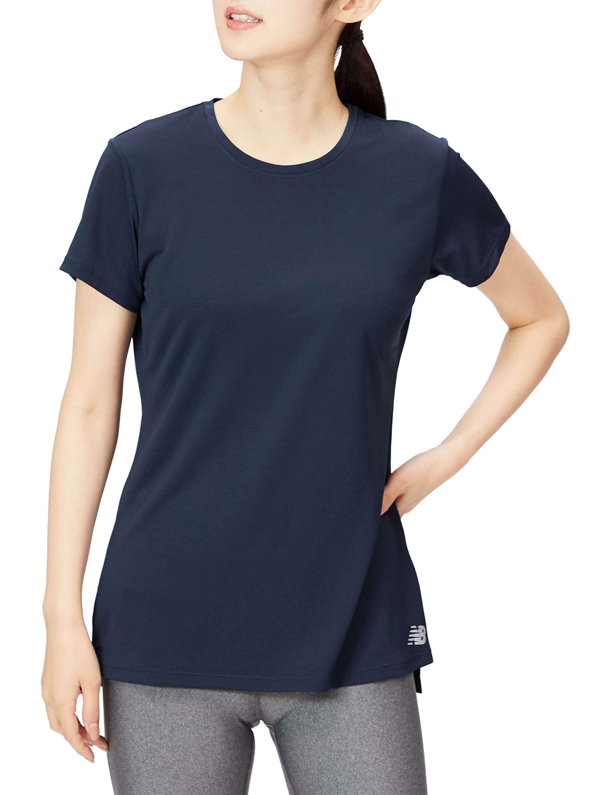 

New Balance SuperCore Short Sleeve Eclipse Size M Size and Women s T-Shirt, (ECL), (Japan M), WT11205, Sweat-Wicking Quick-Drying, Co.jp Exclusive.