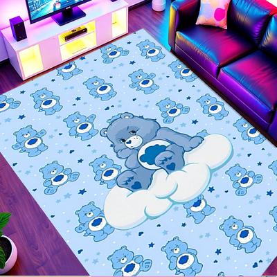 Care Bears Print Rug, Washable Floor Carpet, For Entryway Dorm Laundry Room Office Study, Home Decor Birthday Christmas Gift