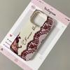 Carcasă Telefon cu Model Dantelă Florală Roșie Pentru iPhone 17 17Air 16 15 14 13 12 11 Pro Max Estetică Sexy Y2K Capac Moale din Silicon Funda